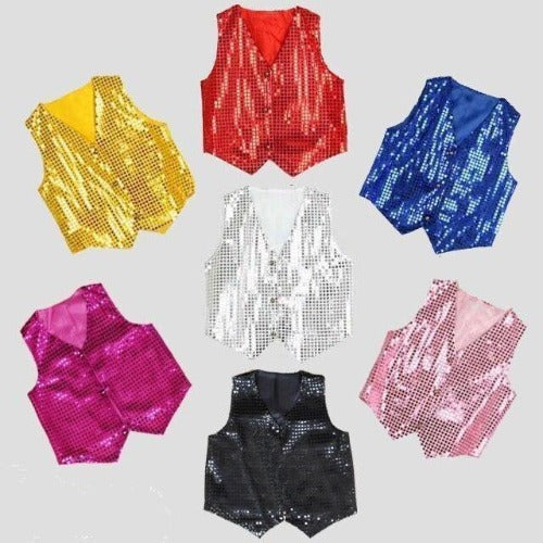 gilet à paillettes enfant