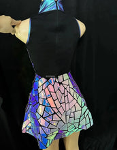Robe de discothèque miroir argenté pour femmes, tenue de soirée d'anniversaire, sans manches, Laser brillant, PU Bar Dj Gogo danseuse chanteur, Costumes de scène