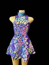 Robe de discothèque miroir argenté pour femmes, tenue de soirée d'anniversaire, sans manches, Laser brillant, PU Bar Dj Gogo danseuse chanteur, Costumes de scène